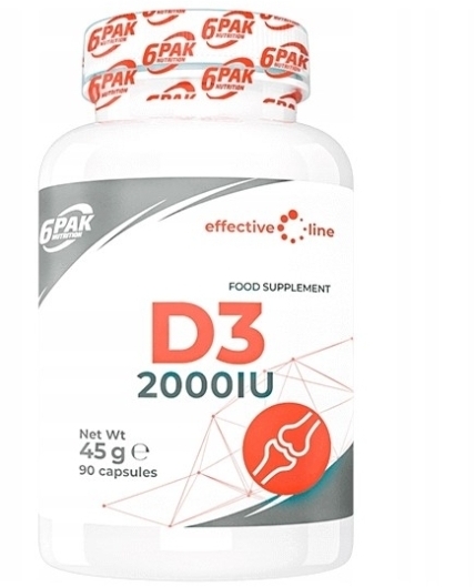 6PAK Witamina D3 2000 90 kapsułek