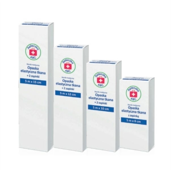 ABC Opaska elastyczna tkana z zapinką 5 m x 8 cm 1 sztuka