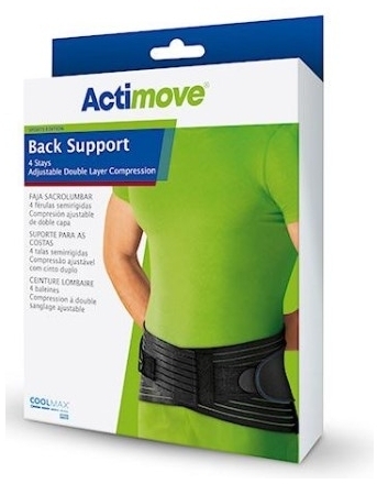 ACTIMOVE Orteza lędźwiowo- krzyżowa z 4 stalowymi unieruchomieniami i pasami rozmiar M 1 sztuka
