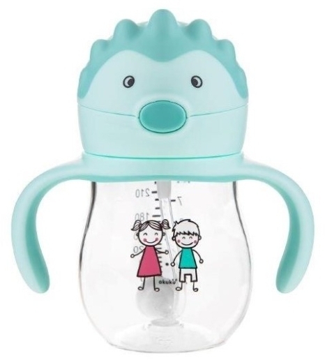 AKUKU Bidon ze słomką z odważnikiem MINT 250 ml