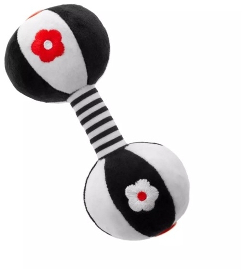 AKUKU Grzechotka pluszowa Hantel 0m+ 1 sztuka