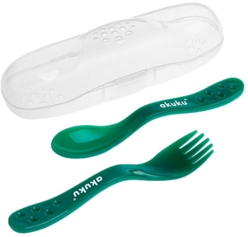 AKUKU Sztućce w etui zielone A0074 1 sztuka
