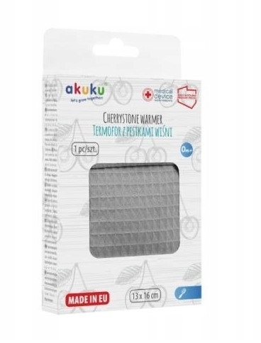 AKUKU Termofor z pestkami wiśni A0635 szary 0+