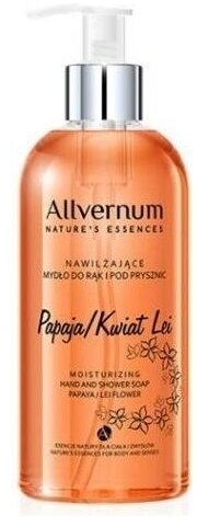 ALLVERNE NATUR.ESS. Nawilżające Mydło do rąk i pod prysznic Papaja/Kwiat Lei 300ml