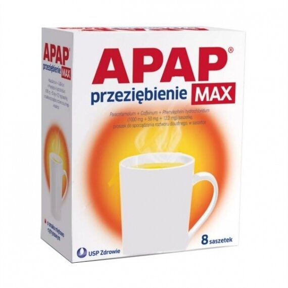 APAP przeziębienie Max 8 saszetek