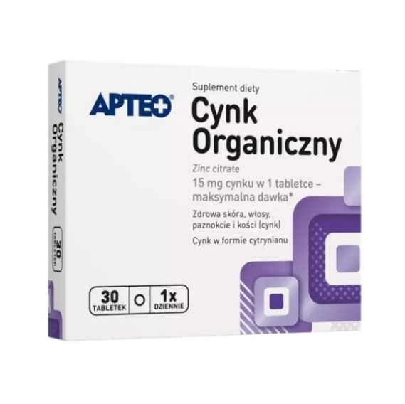 APTEO Cynk organiczny 30 tabletek