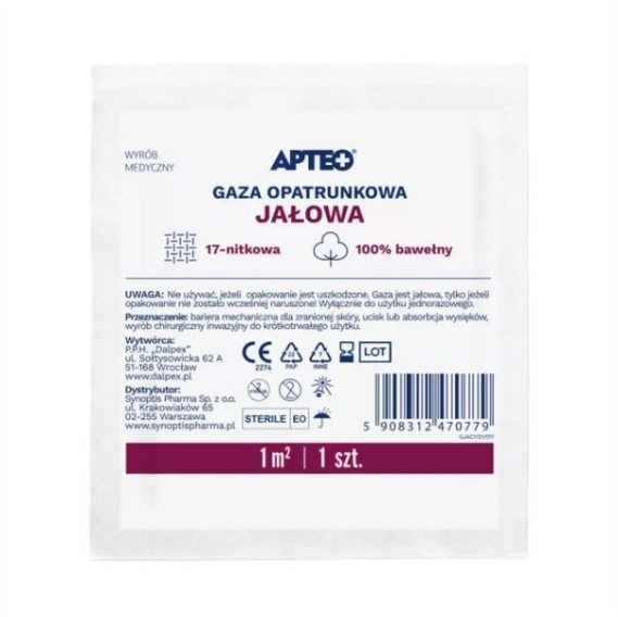 APTEO Gaza opatrunkowa jałowa 1 m2