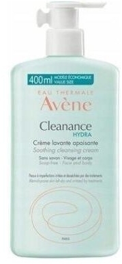AVENE Cleanance Hydra łagodzący krem oczyszczający 400 ml