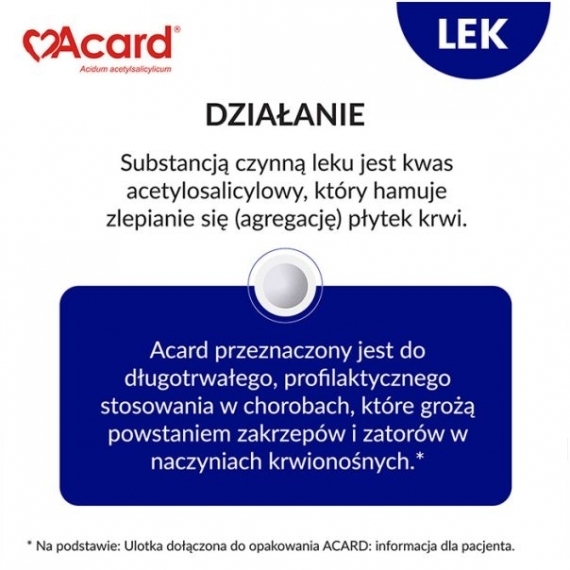 Acard 150 mg 60 tabletki dojelitowe