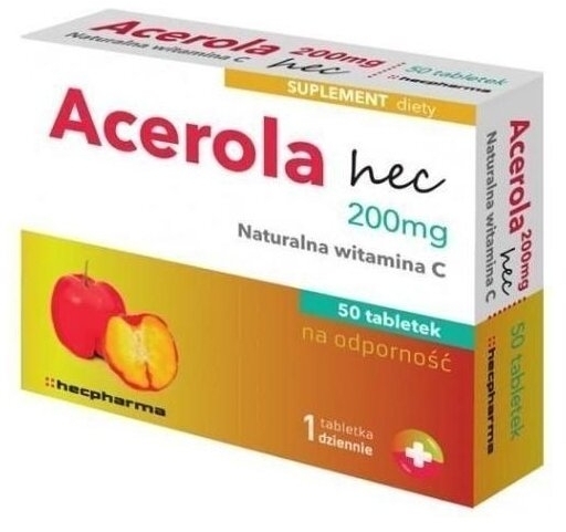 Acerola 200 mg hec 50 tabletek