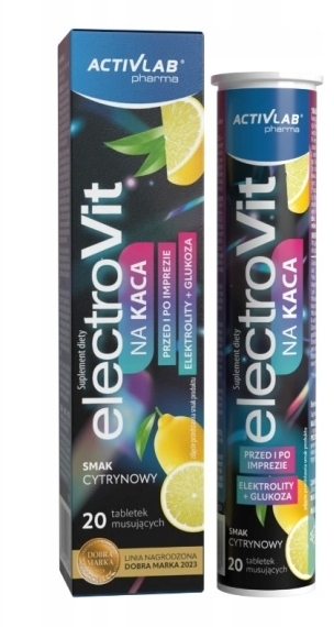 Activlab Electrovit na kaca 20 tabletek o smaku cytrynowym