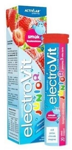 Activlab Pharma ElectroVit Junior smak truskawkowy 20 tabletek musujących