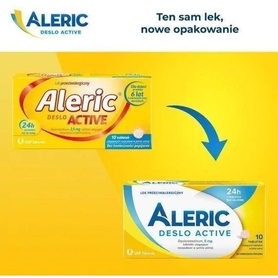 Aleric Deslo Active 5 mg 10 tabletek Wielopak x3