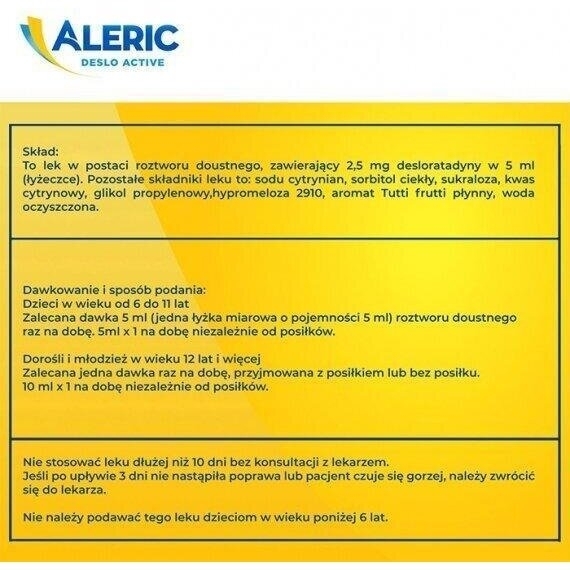 Aleric Deslo Active roztwór 60 ml
