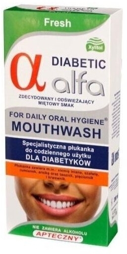 Alfa Diabetic Fresh płyn do płukania jamy ustnej 200 ml