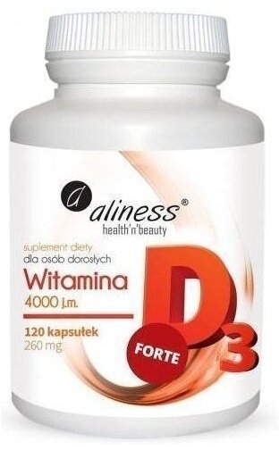Aliness Witamina D3 FORTE 4000 jm 120 kapsułek