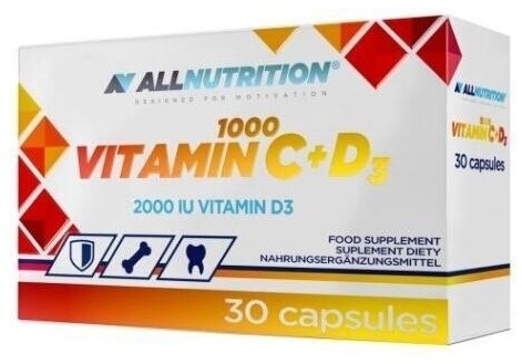 Allnutrition Vitamin C 1000 + D3 30 kapsułek