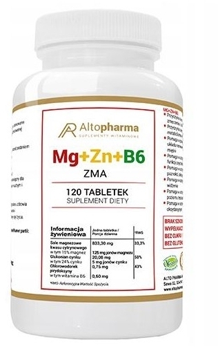 Altopharma Mg+Zn+B6 120 tabletek