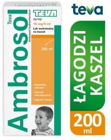 Ambrosol TEVA syrop 15 mg 200 ml