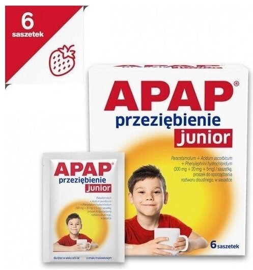 Apap Przeziębienie Junior proszek 6 saszetek