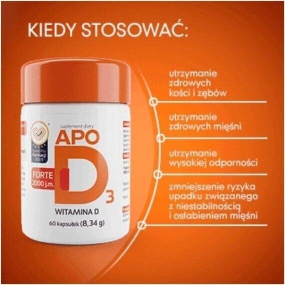 ApoD3 Forte Witamina D3 2000 j.m. 60 kapsułek