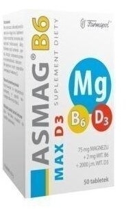 Asmag B6 Max D3 50 tabletek