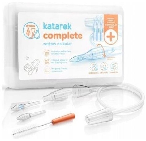 Aspirator kataru Katarek Complete zestaw + 10 ampułek soli fizjologicznej