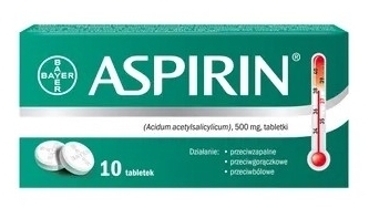 Aspirin 500 mg 10 tabletek