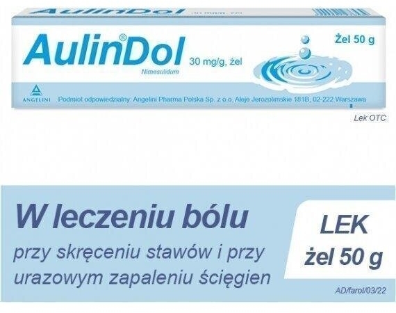 AulinDol żel 30mg/g tuba 50g