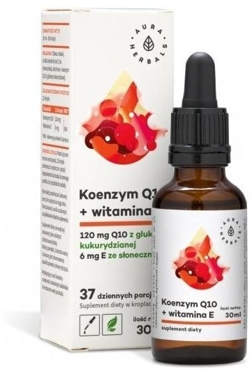 Aura Herbals Koenzym Q10 + Witamina E krople 30 ml