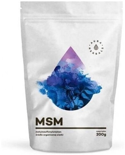 Aura Herbals Organiczny Związek Siarki MSM w proszku 200 g