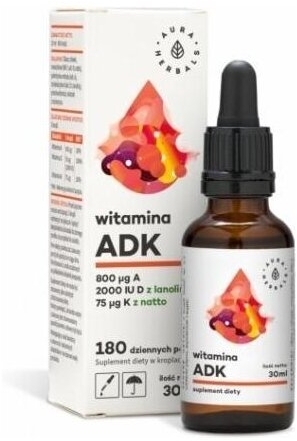Aura Herbals Witamina A + D3 + K2 mk7 Krople 30 ml