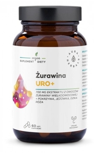 Aura Herbals Żurawina Uro+ 60 kapsułek