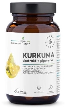Aura Kurkuma ekstrakt + piperyna 60 kapsułek