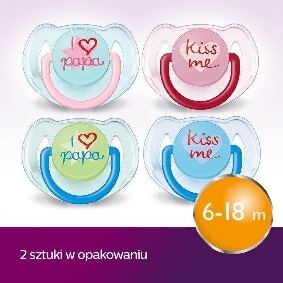 Avent Classic+ SCF172/70 Smoczek uspokajający (seria I love) 6-18 miesięcy 2 sztuki