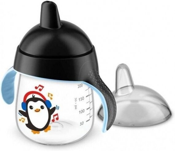 Avent Kubek Pingwinek z twardym ustnikiem bez rozlewania 12 m+ 260 ml SCF753/03