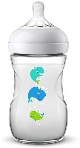 Avent butelka 260 ml Natural 1 m+ wieloryb SCF070/23