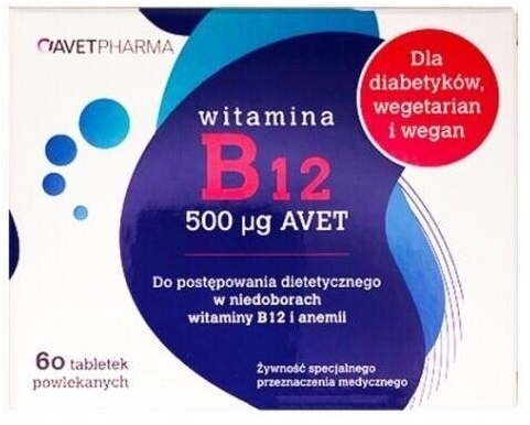 Avet Witamina B12 500 µg 60 tabletek