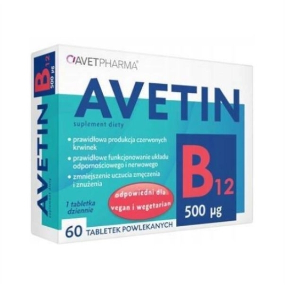 Avetin B12 500 mcg 60 tabletek
