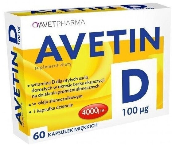 Avetin D 100 ug 4000 60 kapsułek