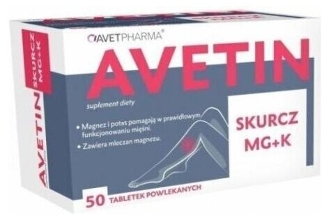 Avetin Skurcz MG+K Magnez + Potas 50 tabletek
