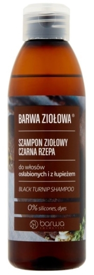 BARWA Szampon Ziołowy Czarna Rzepa do włosów osłabionych i z łupieżem 250 ml