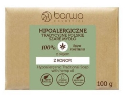 BARWA Szare Mydło z olejem konopnym 100g
