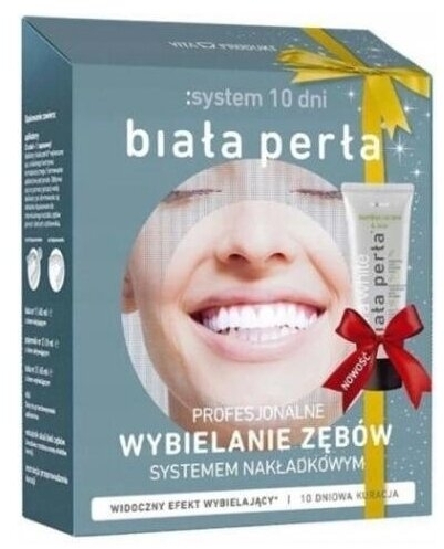 BIAŁA PERŁA SYSTEM WYBIELAJĄCY 10 DNI + pasta wybielająca z węglem bambusowym i aloesem 75 ml
