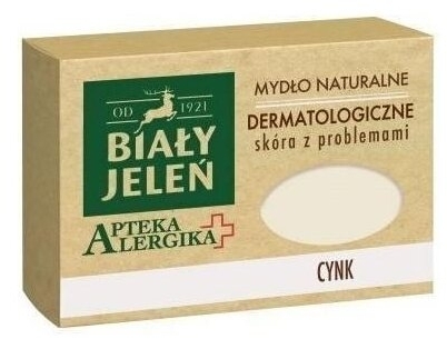 BIAŁY JELEŃ Apteka Alergika mydło dermatologiczne z cynkiem 125 g