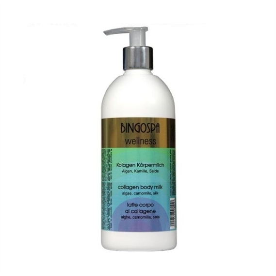 BINGOSPA Kolagenowe mleczko do ciała algi, rumianek, jedwab 500 ml
