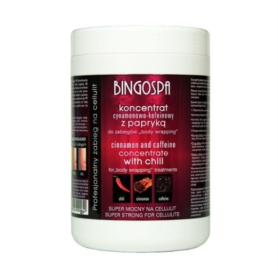 BINGOSPA Koncentrat super mocny cellulit cynamonowo - kofeinowy z papryką 1000 g