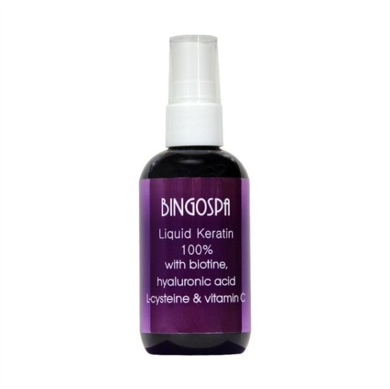 BINGOSPA Płynna keratyna 100% z biotyną, kwasem hialuronowym, L-cysteiną, witaminą C 100 ml
