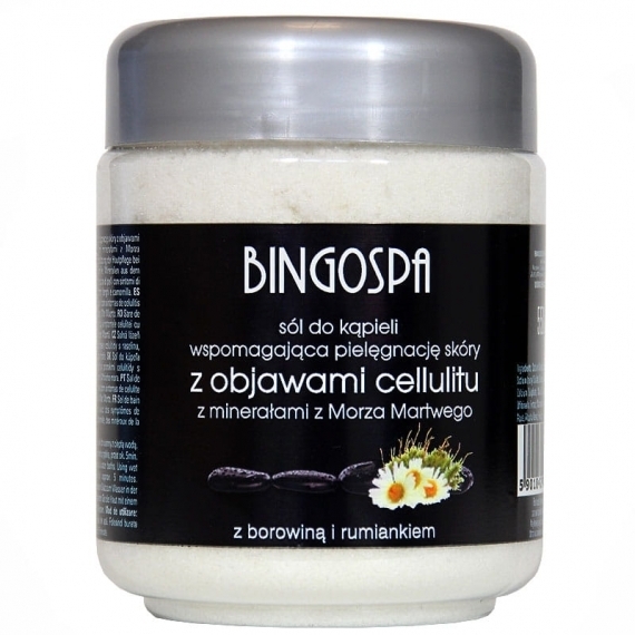 BINGOSPA Sól do kąpieli dla skóry z objawami cellulitu borowina, rumianek 550 g