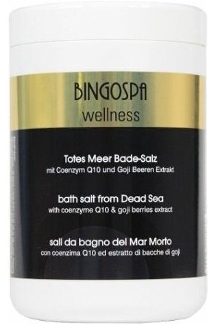 BINGOSPA Wellness Sól z Morza Martwego z koenzymem Q10 i ekstraktem z jagód goji 1000 g